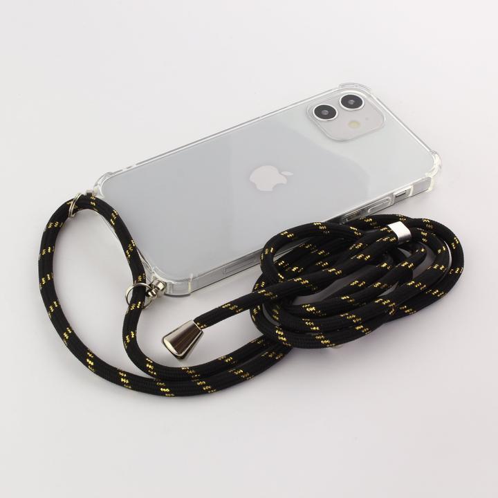 Produktbild PhoneLook Hülle Gummi transparent mit Seil schwarz (Apple iPhone 16 Plus)