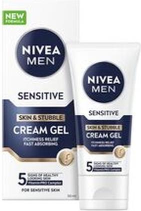 NIVEA Cream gel for sensitive skin and stubble Sensitive (Skin & Stubble Cream Gel) 50 ml (50 ml, Gesichtsgel)