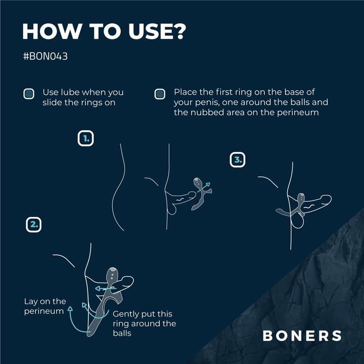 Actual product image Boners Triple Cockring (4 cm)