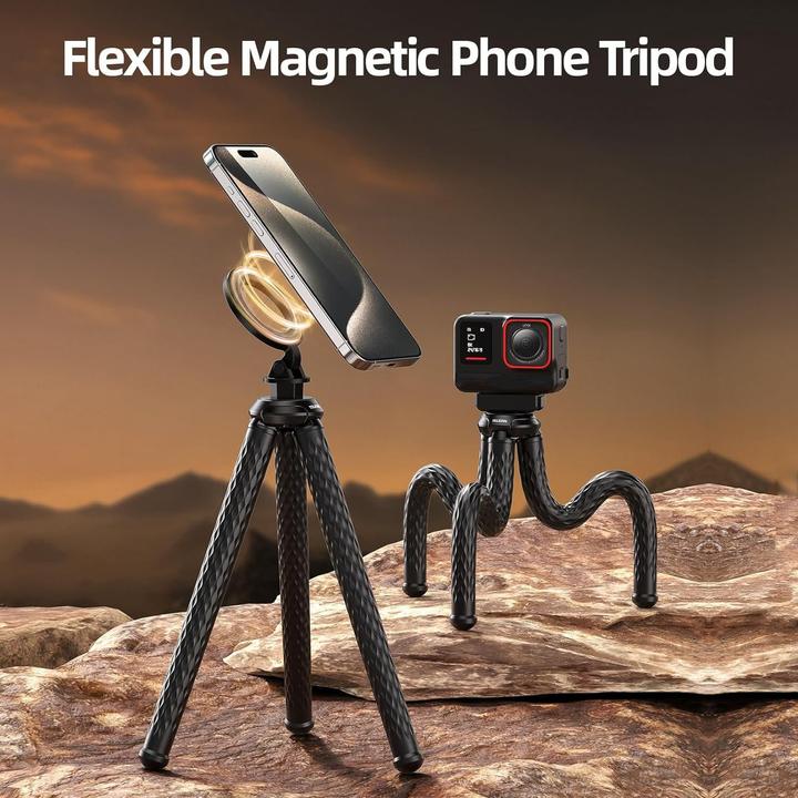 Immagine prodotto Telesin Flexibles magnetisches Smartphone Tripod Stativ (Materiale sintetico, Metallo)
