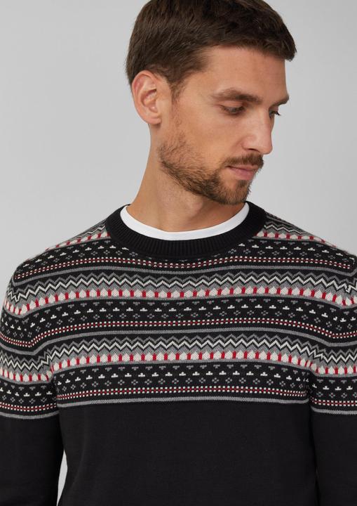 Produktbild s.Oliver Strickpullover Baumwollpullover mit Norwegermuster (XL)