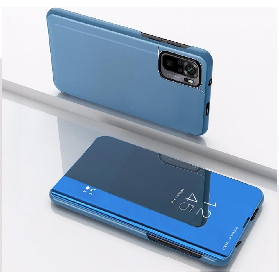 Screenguard Xiaomi Redmi Note 10 4G Clear View Flip Case (Xiaomi Redmi Note 10), Smartphone Hülle, Blau