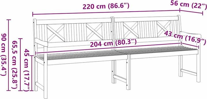 Produktbild vidaXL Gartenbank