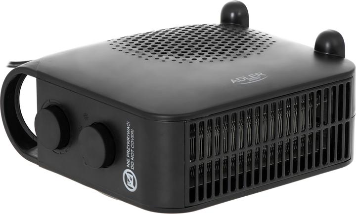 Actual product image Adler Heater AD 7725b Fan heater, 2000 W, Number of power levels 2, Juodas (2000 W)