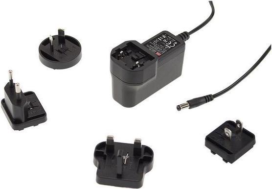 Produktbild MeanWell Medizinisches Steckernetzteil mit Wechseladapter GEM12I 264V 1.33A 12W Austauschbarer Stecker