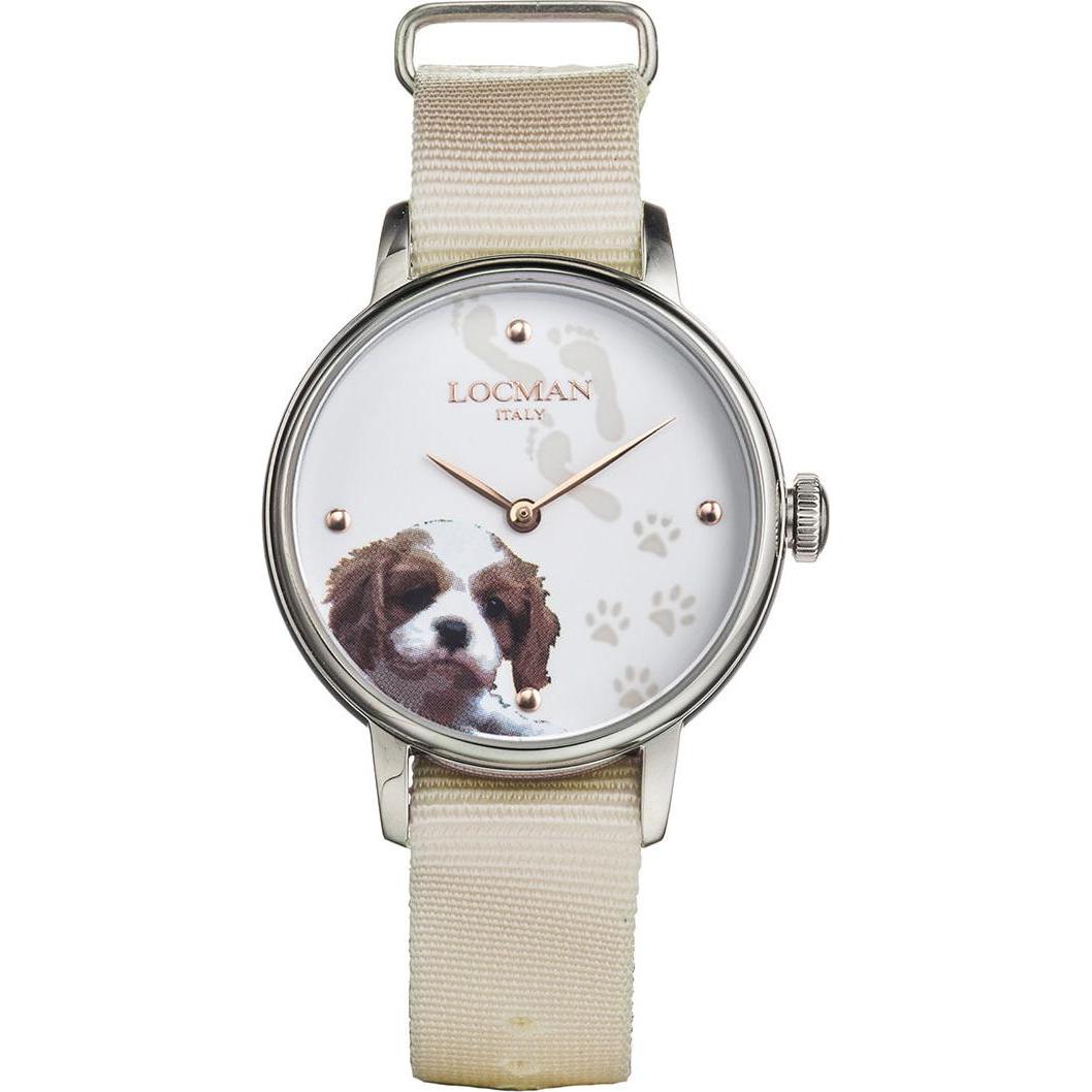 Locman, Armbanduhr, Italy Damenuhr 1960 Fantasy Dog Ref. F253A08S-00WHCA1NJ, Weiss, (Analoguhr, 32 mm)