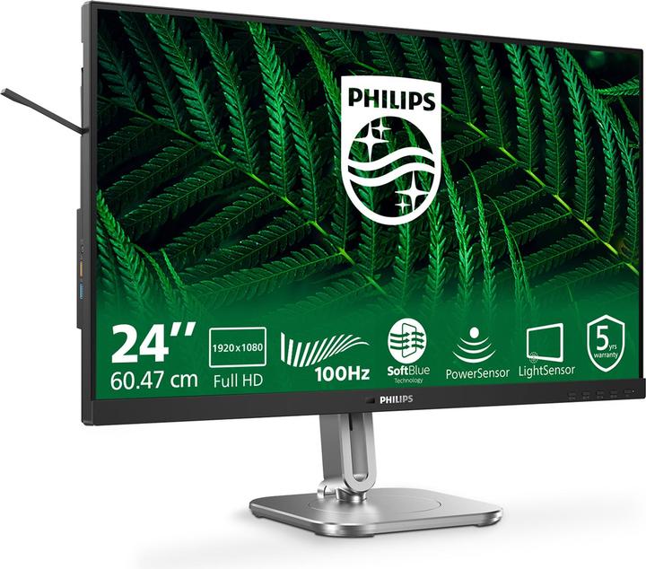 Produktbild Philips 60,5cm (23,8") 24B2G5200 16:09 HDMI+DP+USB darkgrey (1920 x 1080 Pixel, 23.80")
