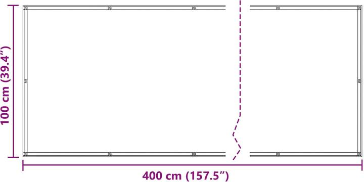 Actual product image vidaXL Balkonsichtschutz (400 cm)