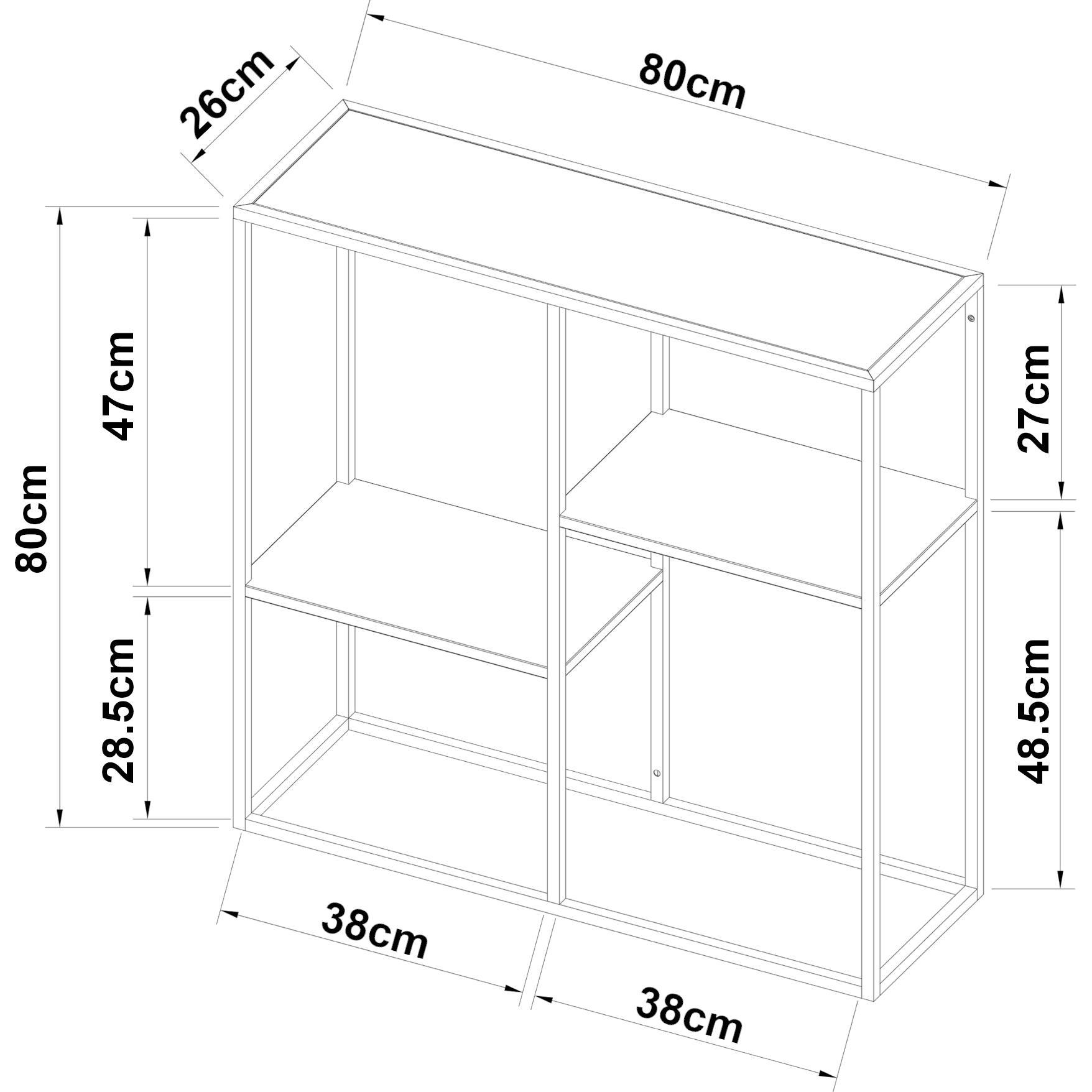 Thumbnail - En.Casa, Konsolentisch, Strömstad (80 x 80 x 26 cm)