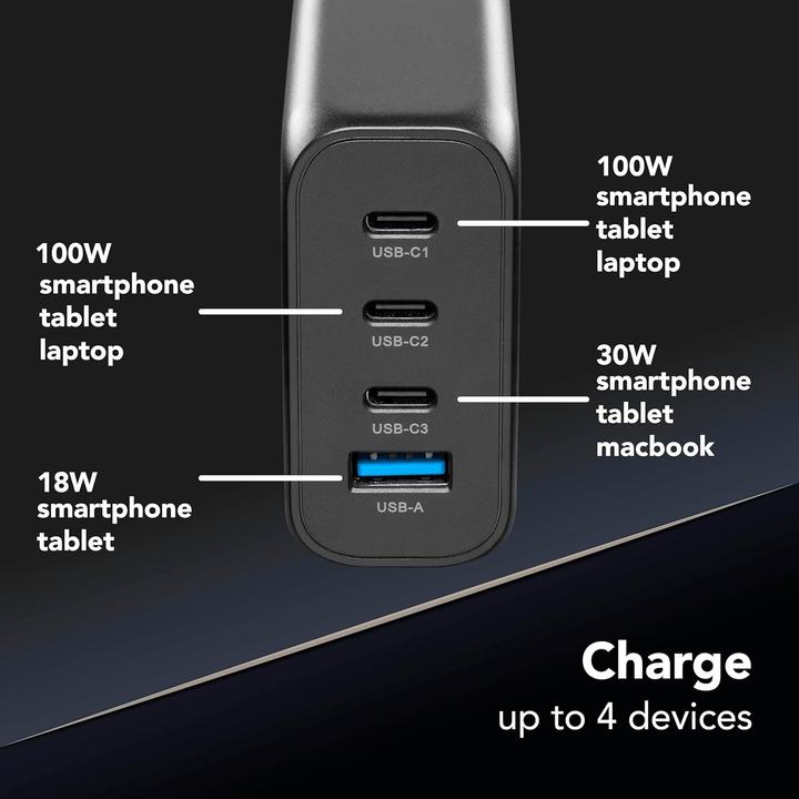 Actual product image Cellularline Multipower Desk GAN 130W (130 W, 4 ports)