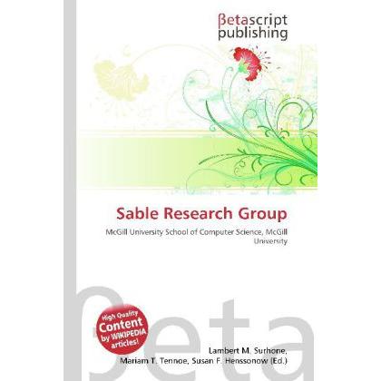 Sable Research Group, Fachbücher von Lambert M. Surhone, Miriam T. Timpledon, Susan F. Marseken