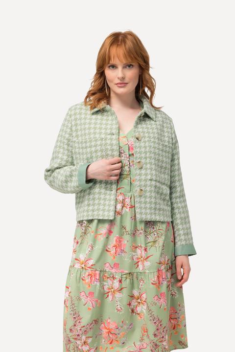 Produktbild Ulla Popken Jacke,Hahnentrittmuster, Hemdkragen, Ärmelfutter (46, 48)