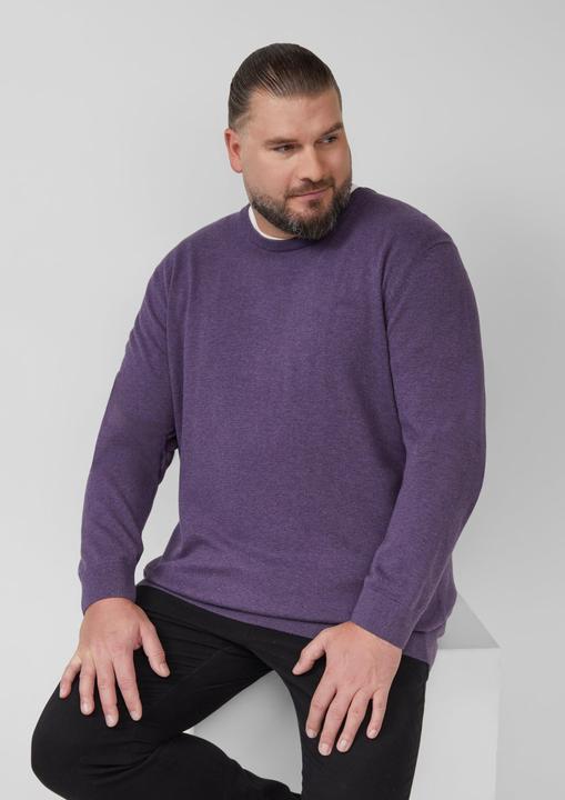 Image du produit s.Oliver Strickpullover Baumwollpullover mit Logo-Stickerei (3XL)