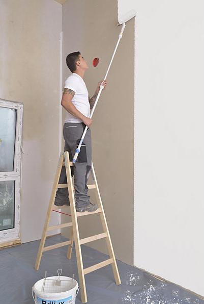 Image du produit kaiserkraft Escabeau en bois (Échelle deux plans, 235 cm)