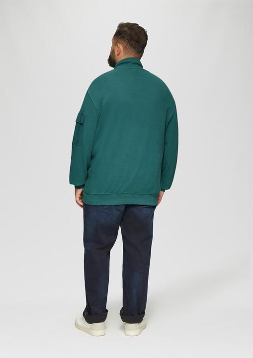 Produktbild S.Oliver Sweatshirt Sweatshirt mit Kängurutasche und Stehkragen (3XL)