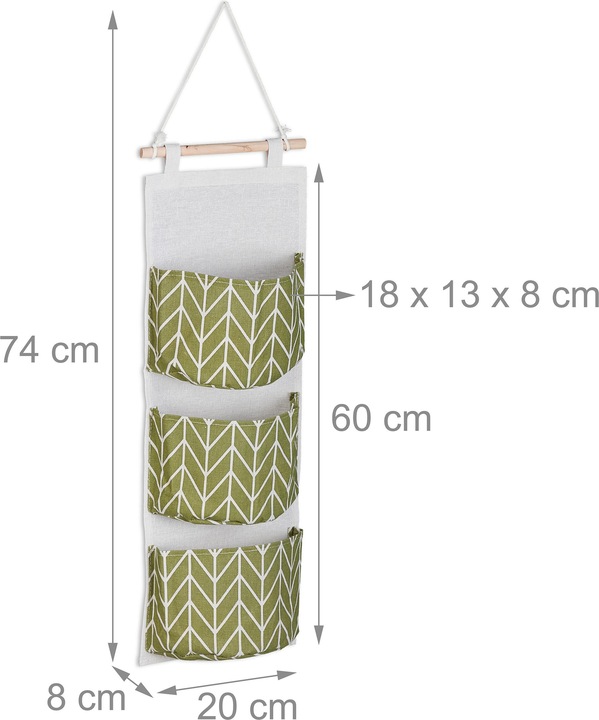 Actual product image Relaxdays Hanging organiser (1 x, 20 x 8 x 74 cm)
