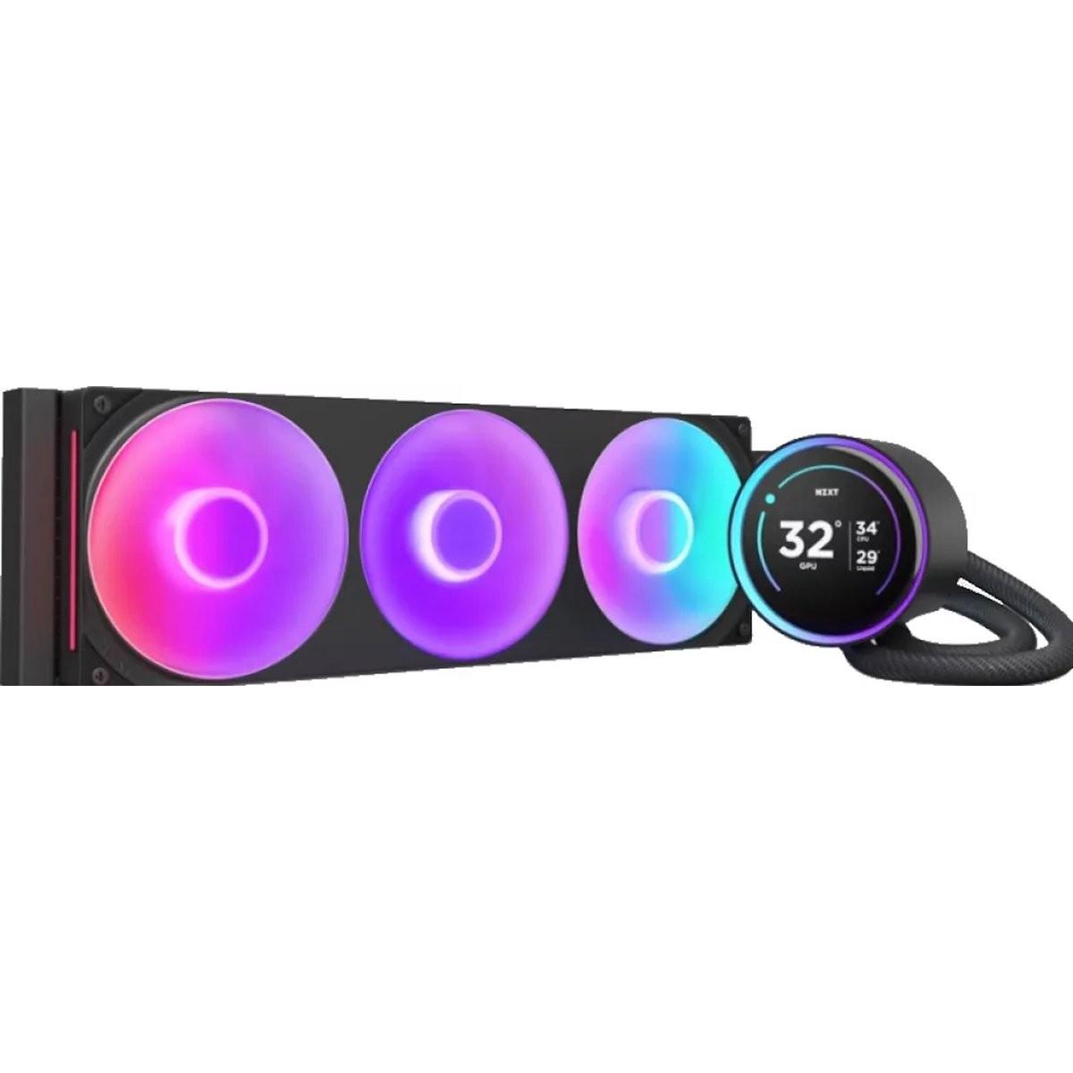 NZXT Kraken Elite 360 RGB 2024 - Vloeistof-koelsysteem processor (RL-KR36E-B2), CPU Wasserkühler, Sc