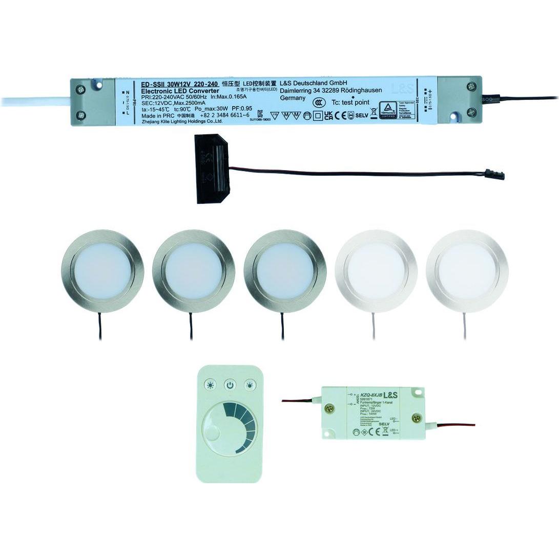 Thumbnail - L&S, Wandleuchte + Deckenleuchte, Komplettset LED Einbauleuchten Chip 58 12 V (1250 lm)