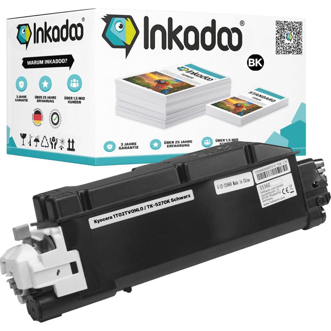 Inkadoo, Toner, Toner kompatibel zu Kyocera 1T02TV0NL0 / TK-5270K Toner, schwarz Schwarz (BK)