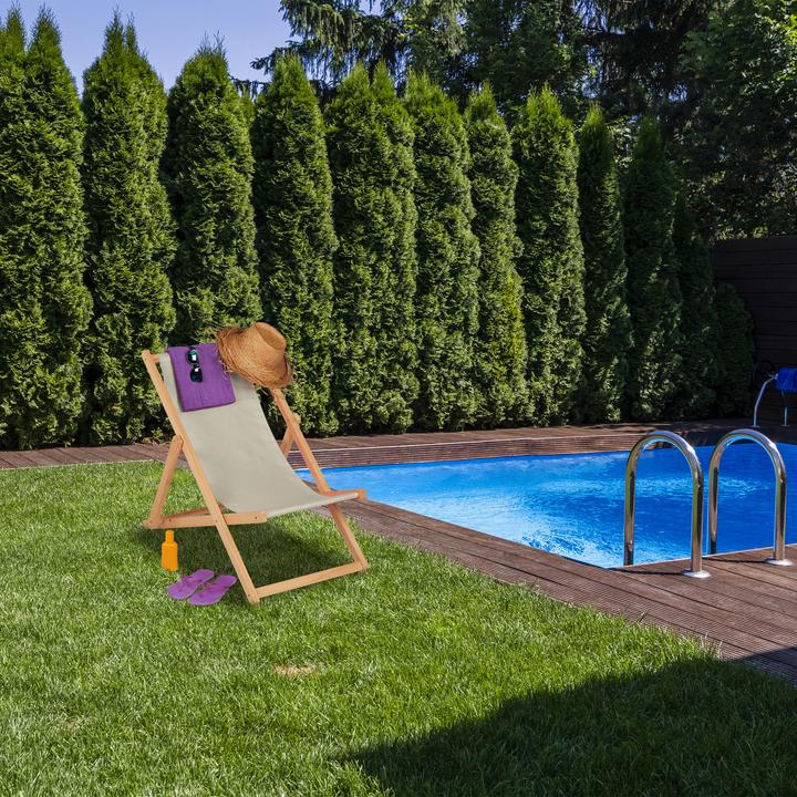 Produktbild Relaxdays Holzliegestuhl (93 cm)