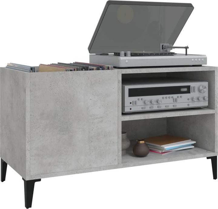 Produktbild VidaXL Plattenschrank Betongrau 84,5x38x48 cm Holzwerkstoff (84.5 x 38 x 48 cm)