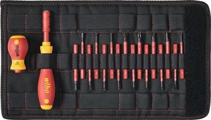Produktbild Wiha Bit Set slimVario (Innensechskant, Phillipps-Kreuzschlitz (PH), Pozidriv-Kreuzschlitz (PZ), Schlitzschrauben, TX)