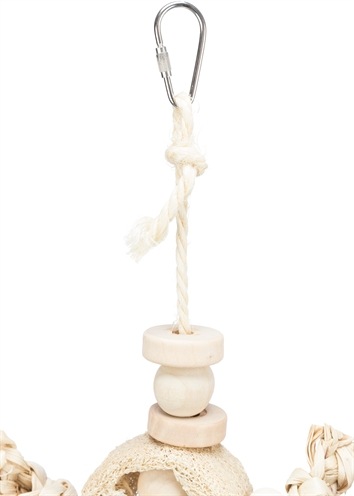 Actual product image Trixie Natural toy, banana leaves/wood/loofah, 42 cm