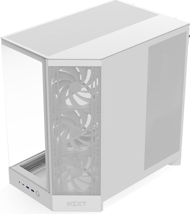 Productafbeelding NZXT H9 Flow (2025) All White Midi Tower ATX Gaming Gehäuse weiss mit Glasfenster (ATX, Mini-ITX, mATX)