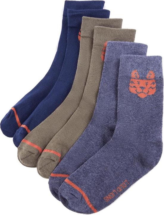 Marineblau, Khaki, Blau-Melange