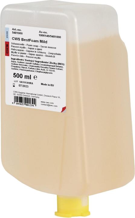 CWS ParadiseLine Best Foam Mild Seifenschaum 500ml, 12er Pack (Handseife Nachfüllpackung, 6000 ml)