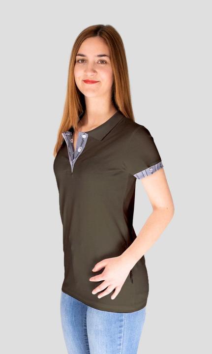 Produktbild Edelvetica Polo Shirt Edelweiss Krageninnenseite & Armabschluss Damen (XXL)