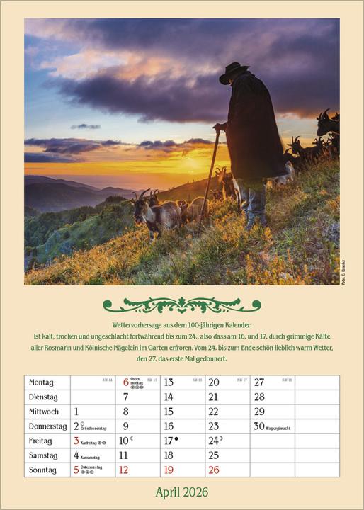 Actual product image Landleben mit Hundertjährigem Kalender 2025 (A3, Hardcover, German)