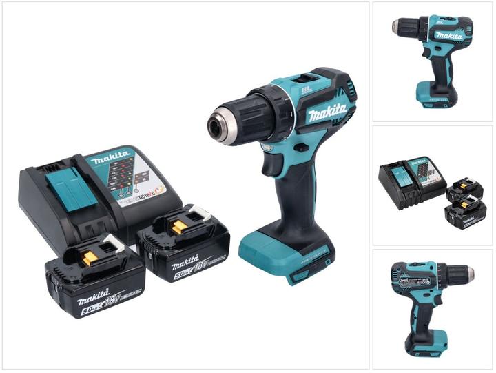 Produktbild Makita DDF 485 RT Akku Bohrschrauber 18 V 50 Nm Brushless + 2x Akku 5,0 Ah + Ladegerät