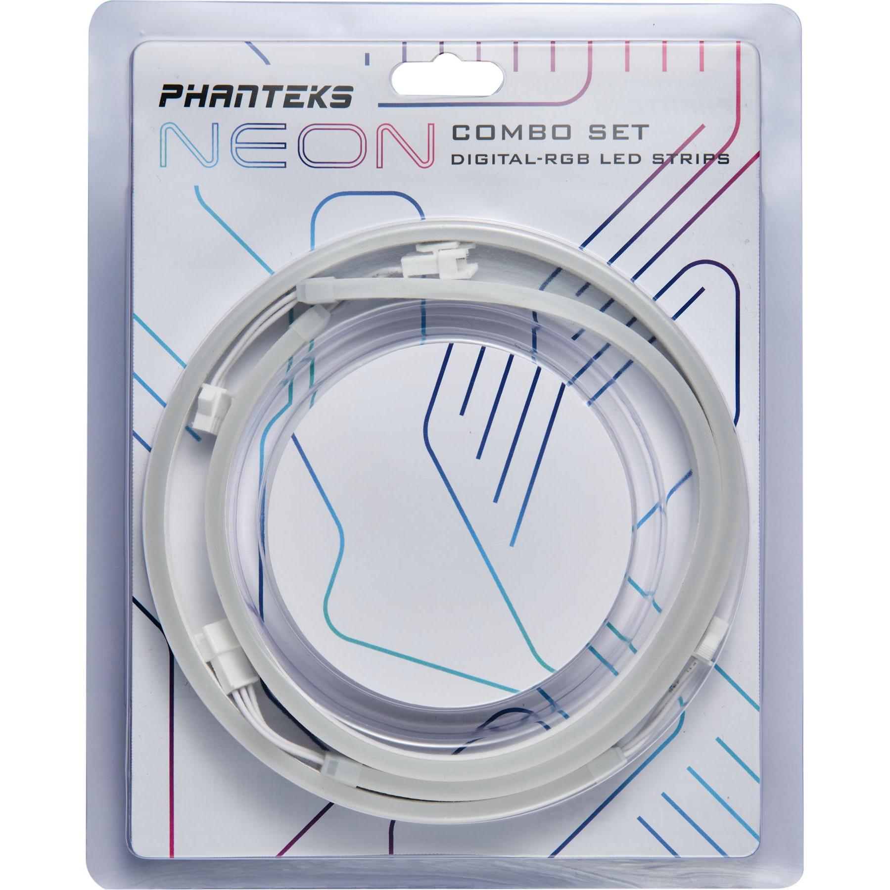 Phanteks Neon D-RGB LED Strip, Combo-Set, 40 cm (2 Stück) - weiss (RGB), Modding Beleuchtung