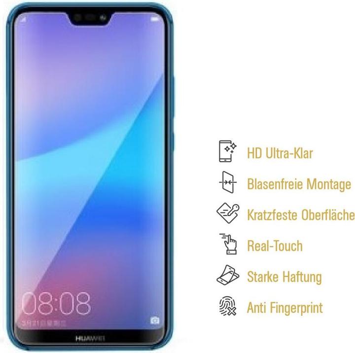 Actual product image Protectorking 4x Panzerfolie Anti-Shock HD Klar (4 Piece, Huawei P20 Lite)