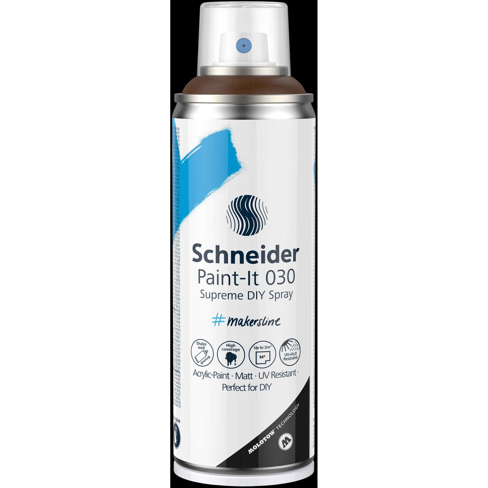 Schneider, Künstlerfarbe + Bastelfarbe, Paint-It 030 ML03050083 Acrylfarbe Braun 200 ml (Braun, 200 ml)