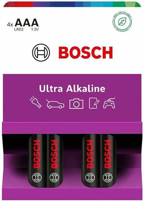 Produktbild Philips BOSCH BATTERIE 4 STÜCK AAA ULTRA ALKALINE LR03UA4B/00 (4 Stk., AAA)