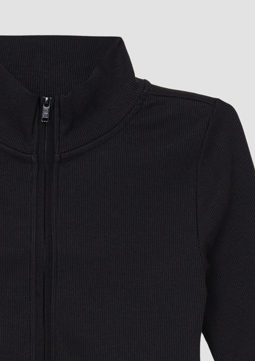 Produktbild s.Oliver Sweatshirt Jacke Kurze Sweatjacke im Slim Fit aus Rippware (146, 152)
