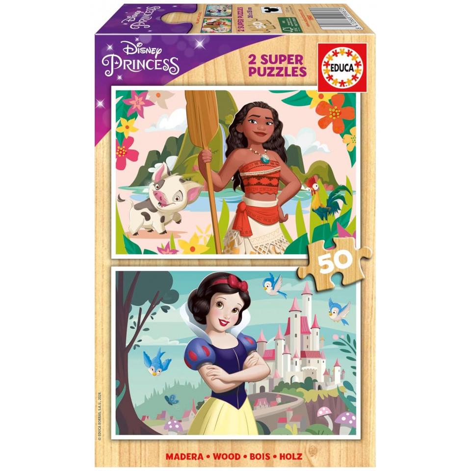 Educa Παζλ 2×50Τεμ. Disney Princess (Vaiana + Snow White) 19961