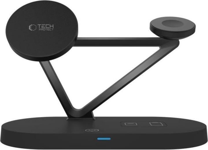 Produktbild Tech-Protect QI15W-A41 3in1 Wireless Charger with MagSafe for Apple Devices - Black (15 W)