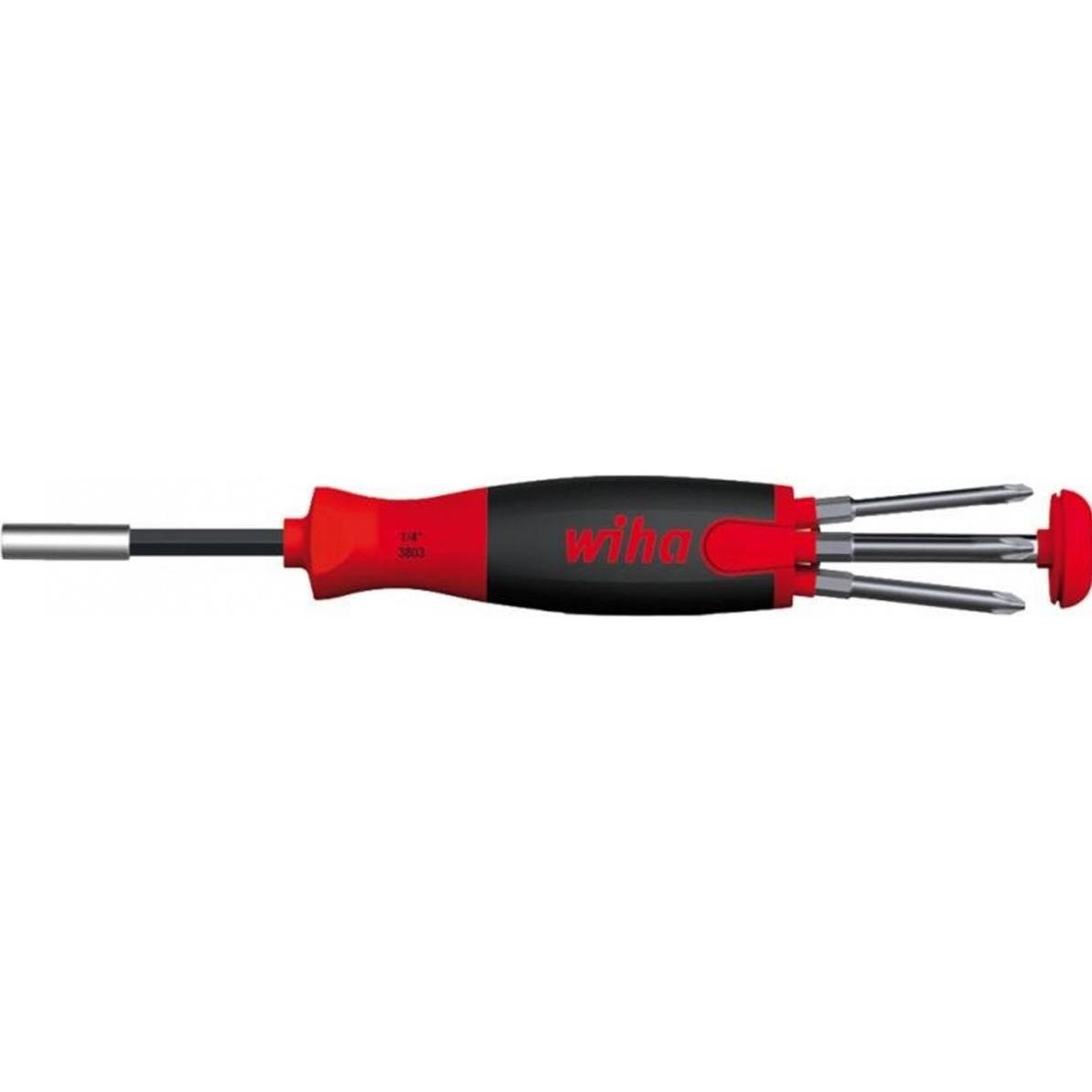 Wiha, Schraubenzieher, Magazin-Bithalter 1/4" LiftUp 70 (Phillipps-Kreuzschlitz (PH), Pozidriv-Kreuzschlitz (PZ), Schlit...