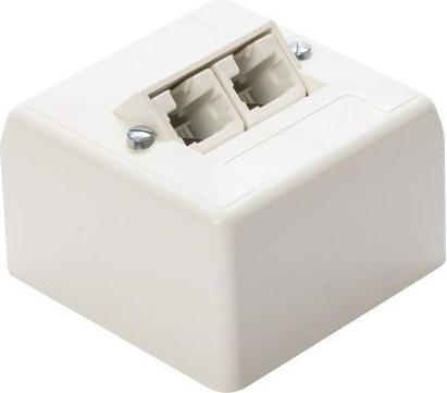 Actual product image Elbro AP junction box standard 2×RJ45 white