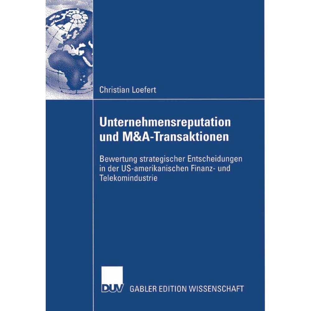 Unternehmensreputation und M&A-Transaktionen, Fachbücher
