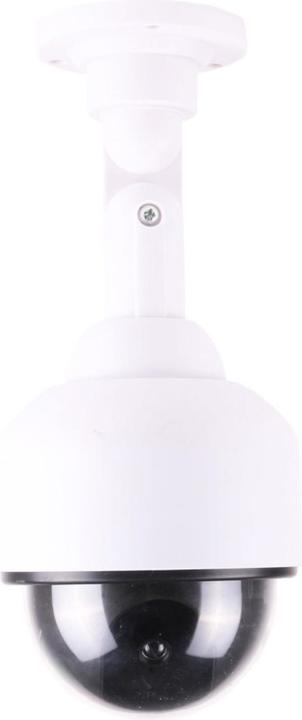 Actual product image Benson Dome dummy surveillance camera with red operating LED