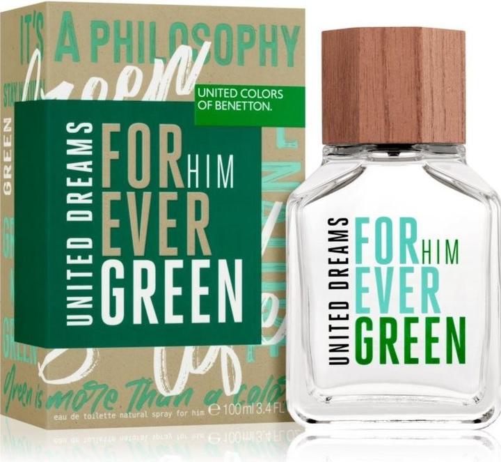 Actual product image Benetton United Dreams for Him Forever Green Eau de Toilette 100 ml (Eau de toilette, 100 ml)