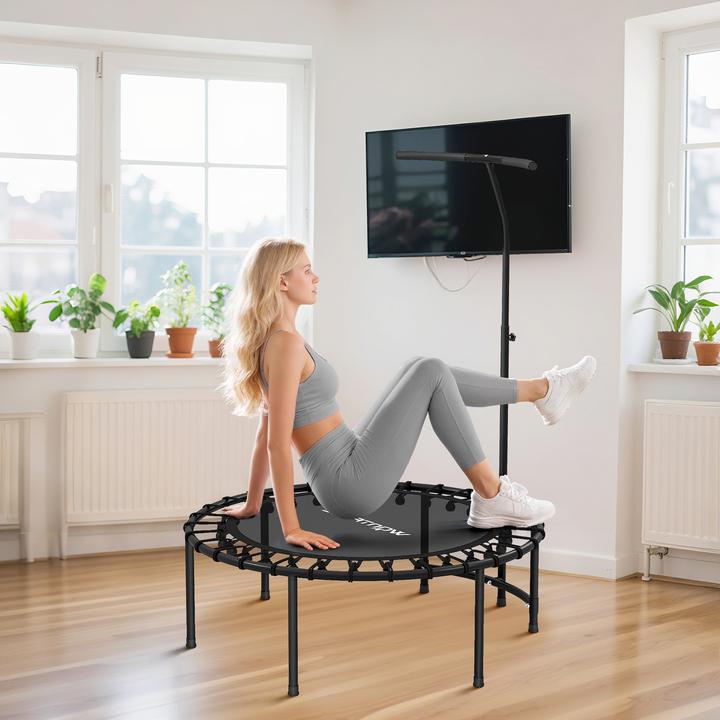 Actual product image SportNow Fitness Trampolin Stahl, Kunststoff Schwarz (102 cm)