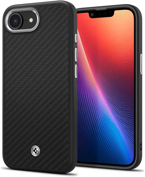 Actual product image Spigen Enzo Aramid MagSafe iPhone 16e Case - Black (Apple iPhone 16e)