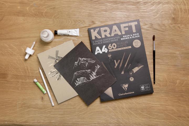 Actual product image Clairefontaine Block kraft paper A4 (90 g/m², 150x)