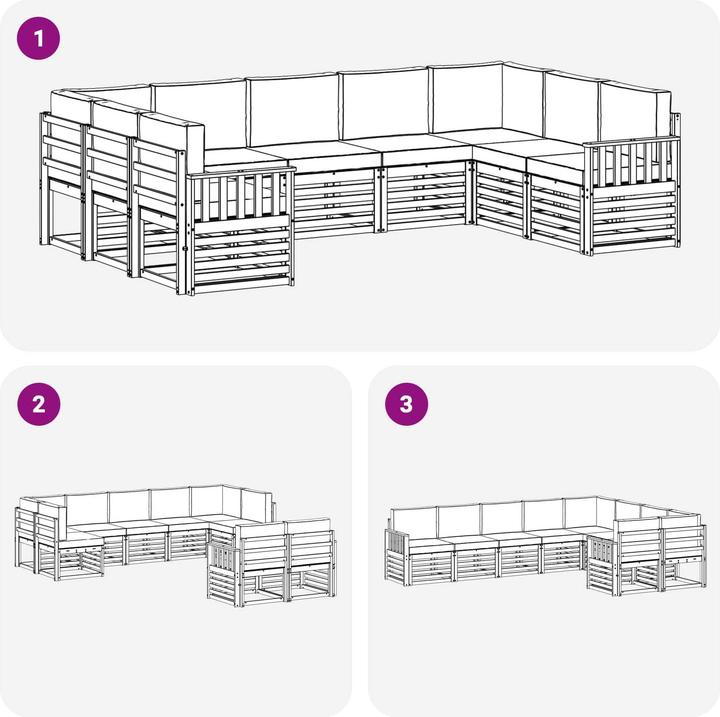 Produktbild vidaXL Outdoor-Sofa
