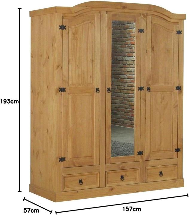 Produktbild Ebuy24 Kleiderschrank New Mexico (157 x 57 x 193 cm)
